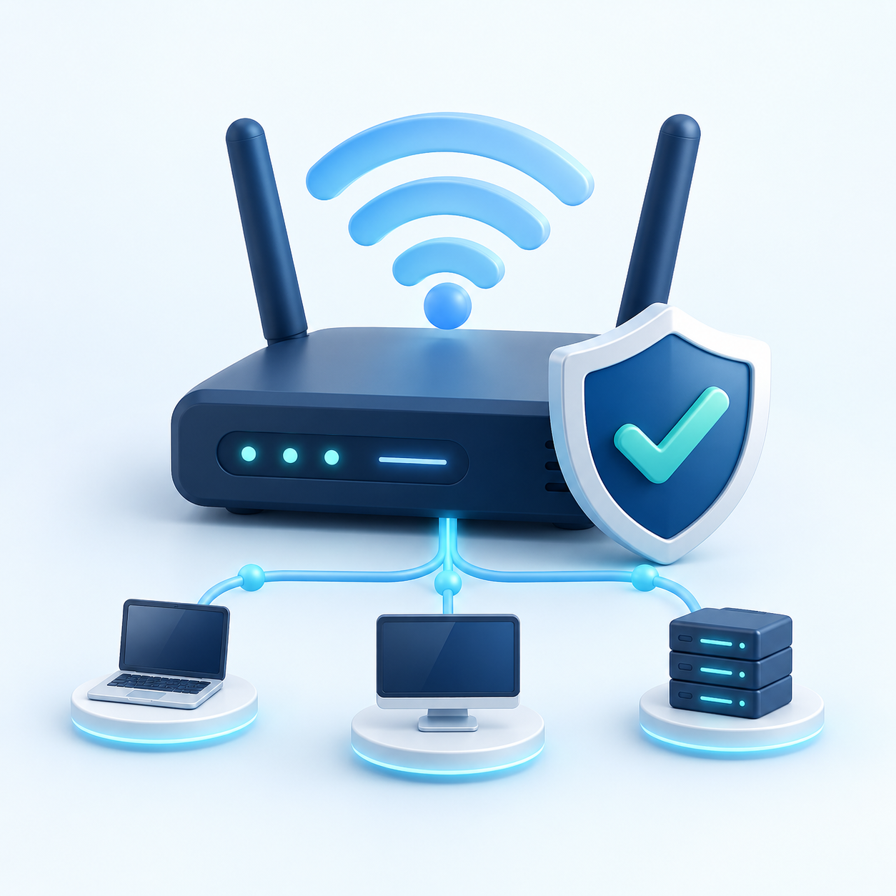 Защитена фирмена Wi-Fi мрежа и свързани устройства